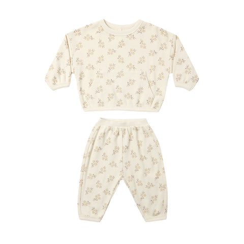 Quincy Mae Waffle Slouch Set - Meadow