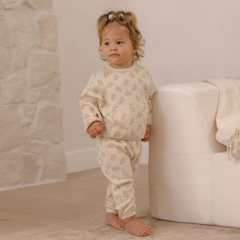 Quincy Mae Waffle Slouch Set - Meadow