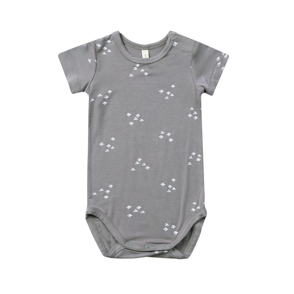 Quincy Mae Short Sleeve Bodysuit - Lagoon Flock (Size 3-6m) *CLEARANCE*