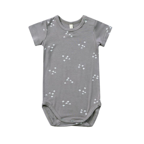 Quincy Mae Short Sleeve Bodysuit - Lagoon Flock (Size 3-6m) *CLEARANCE*