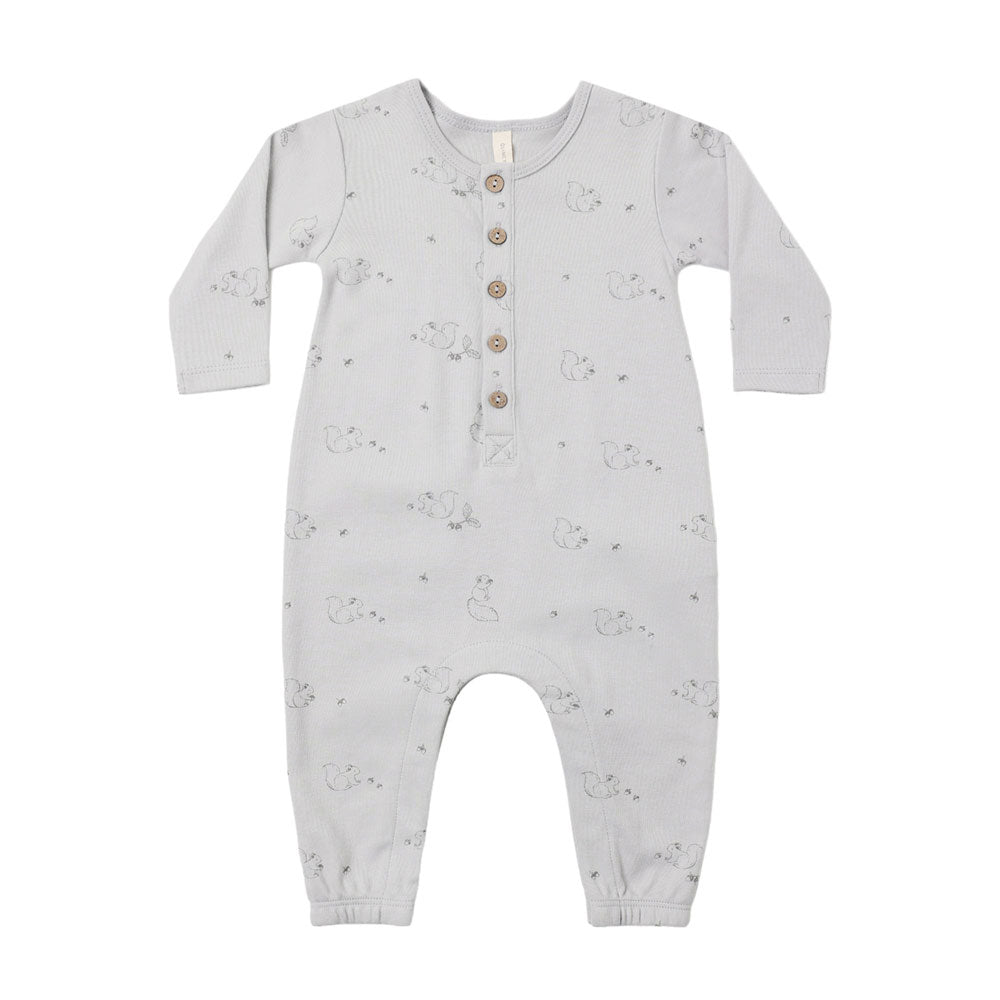 Quincy Mae Long Sleeve Jumpsuit - Squirrel