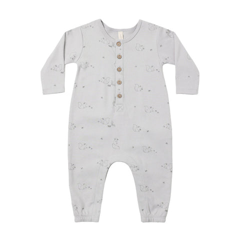 Quincy Mae Long Sleeve Jumpsuit - Squirrel