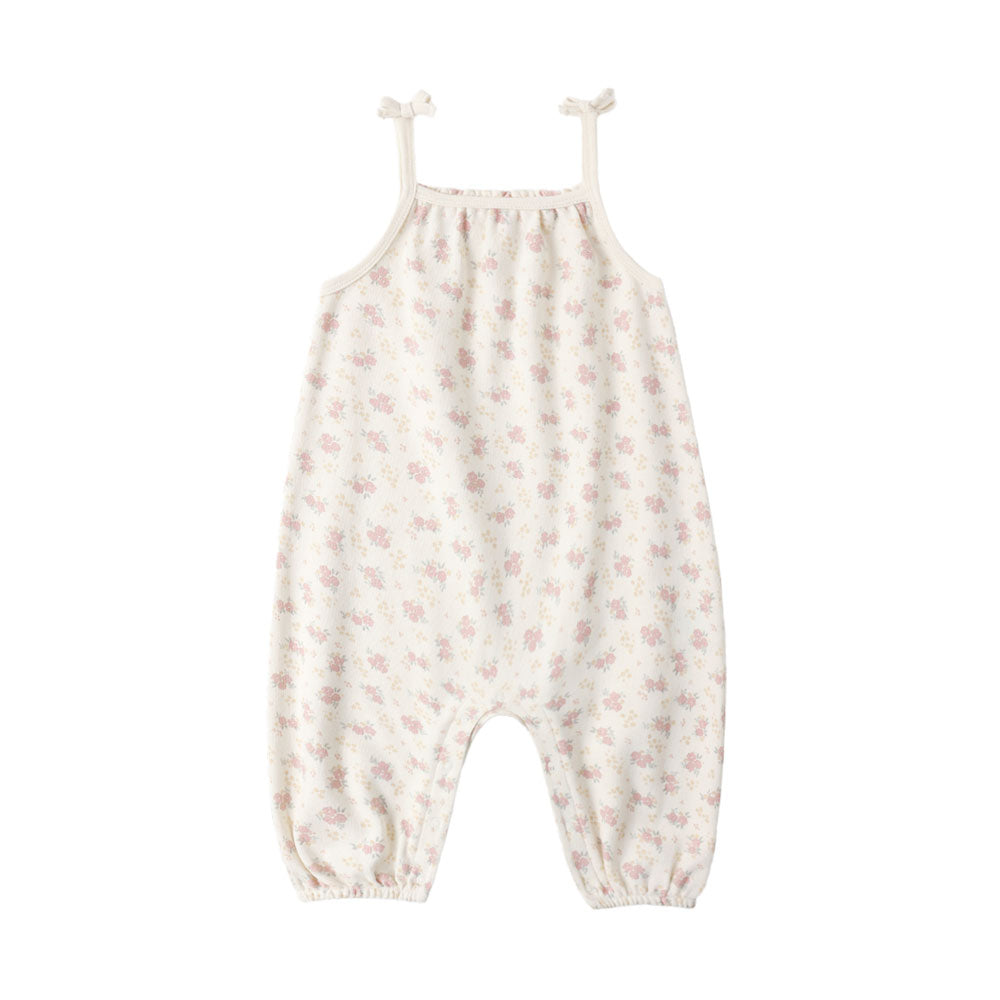 Quincy Mae Smocked Jumpsuit - Flower Field (Size 18-24m)
