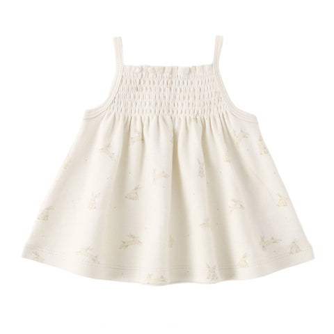 Quincy Mae Smocked Tank + Bloomer Set - Bunnies