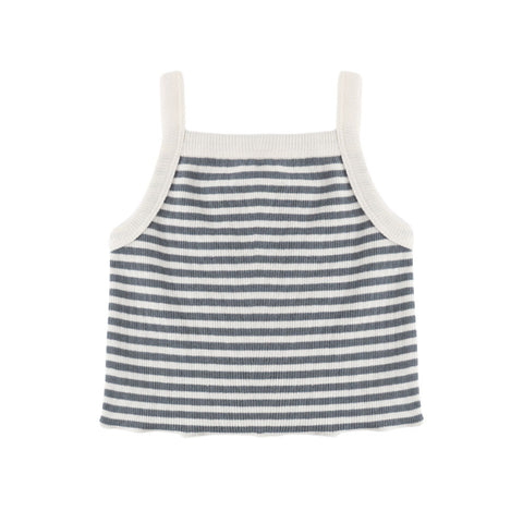 Quincy Mae Evie Tank + Shortie Set - Ocean Stripe