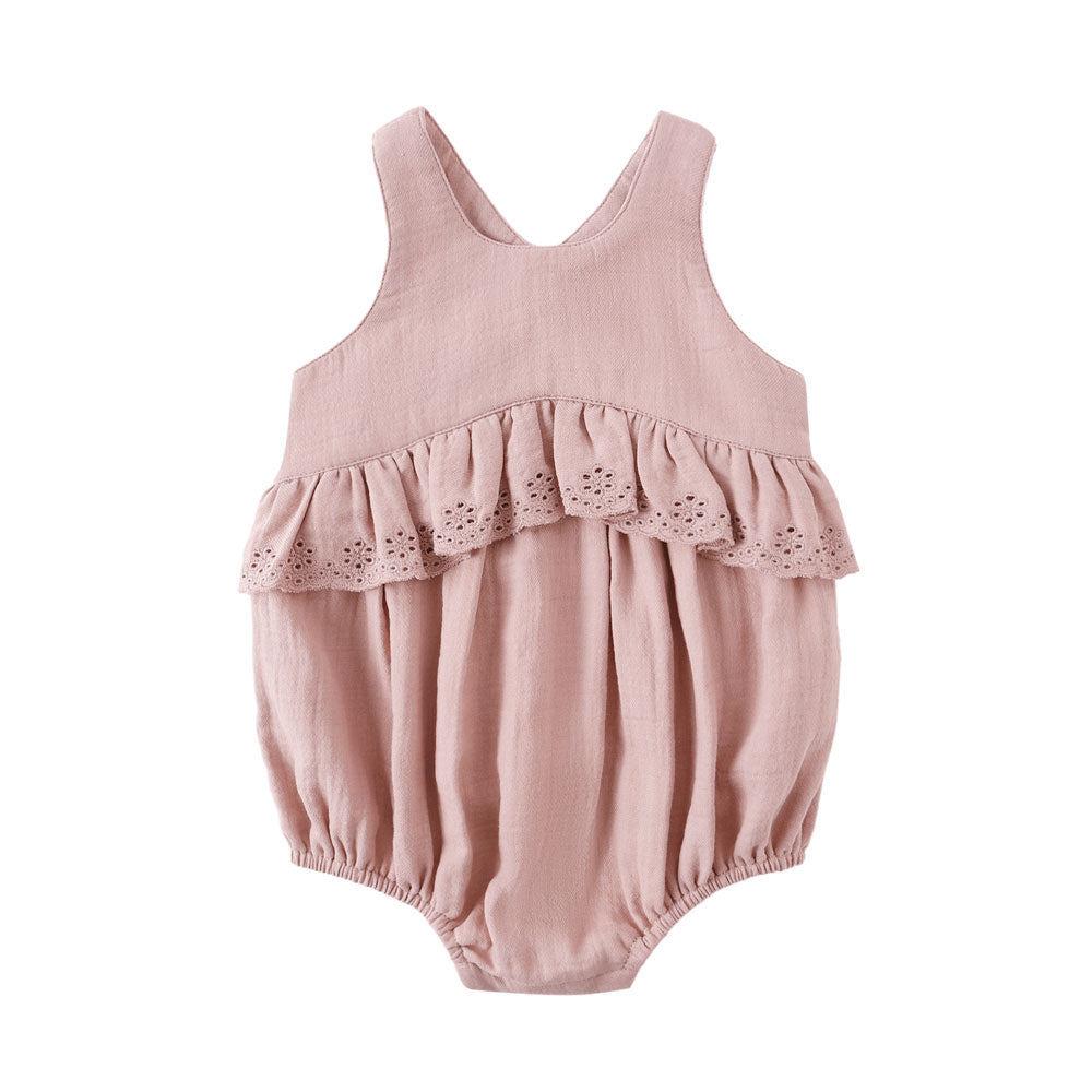 Quincy Mae Penny Romper - Mauve