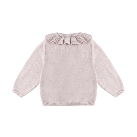 Quincy Mae Ruffle Collar Cardigan - Lilac
