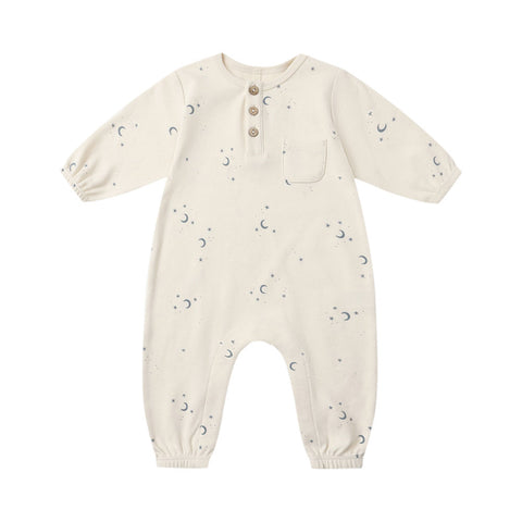 Quincy Mae Longsleeve Jumpsuit - Moons