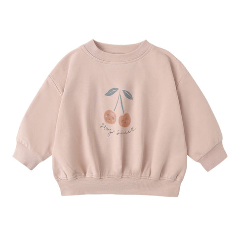 Quincy Mae Relaxed Sweatshirt - Cherry