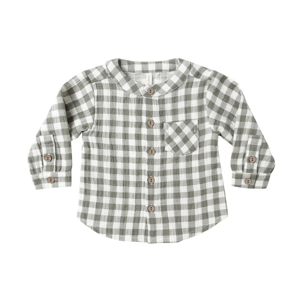 Quincy Mae Milo Shirt - Forest Check