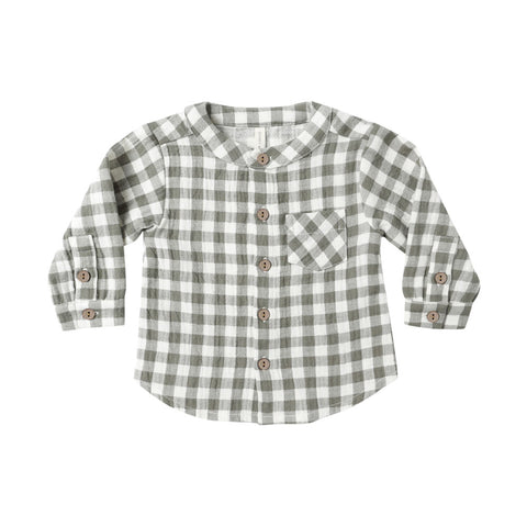 Quincy Mae Milo Shirt - Forest Check