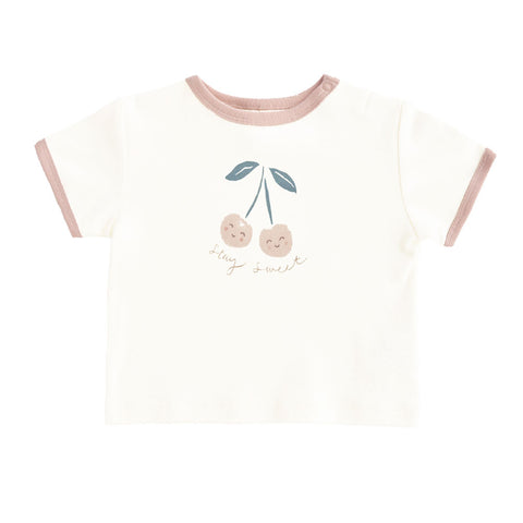 Quincy Mae Ringer Tee - Cherry