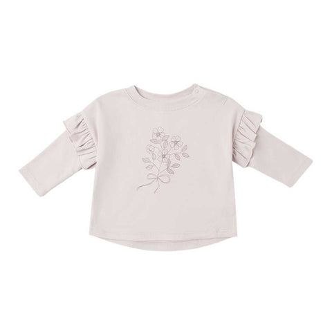 Quincy Mae Ruffle Long Sleeve Tee - Fleur