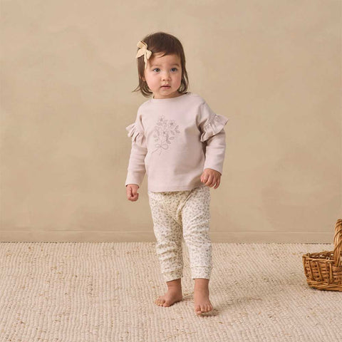 Quincy Mae Ruffle Long Sleeve Tee - Fleur