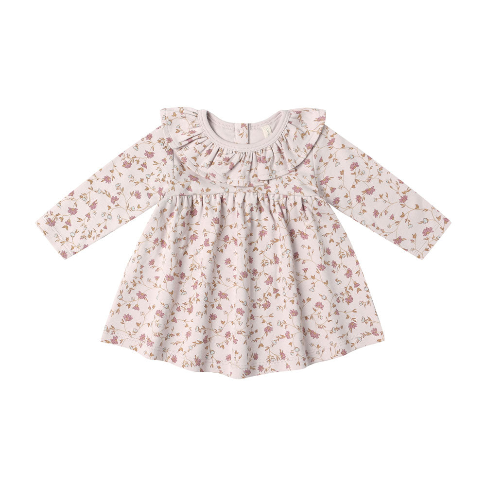 Quincy Mae Ruffle Collar Jersey Dress - Garden