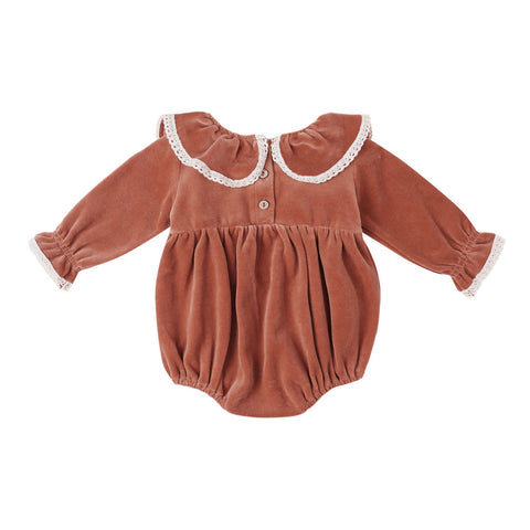 Quincy Mae Wendy Romper - Cranberry