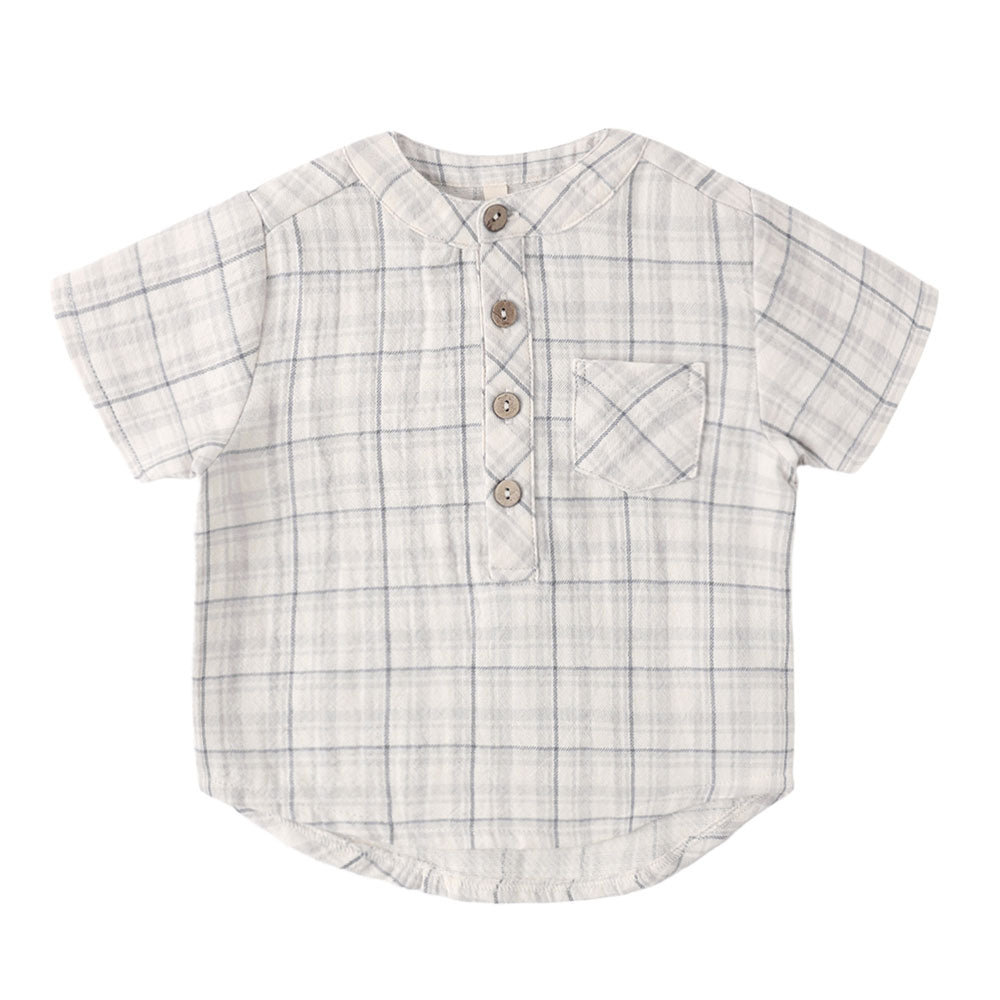 Quincy Mae Jaxson Shirt - Blue Plaid