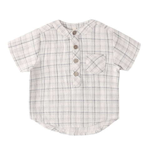 Quincy Mae Jaxson Shirt - Blue Plaid