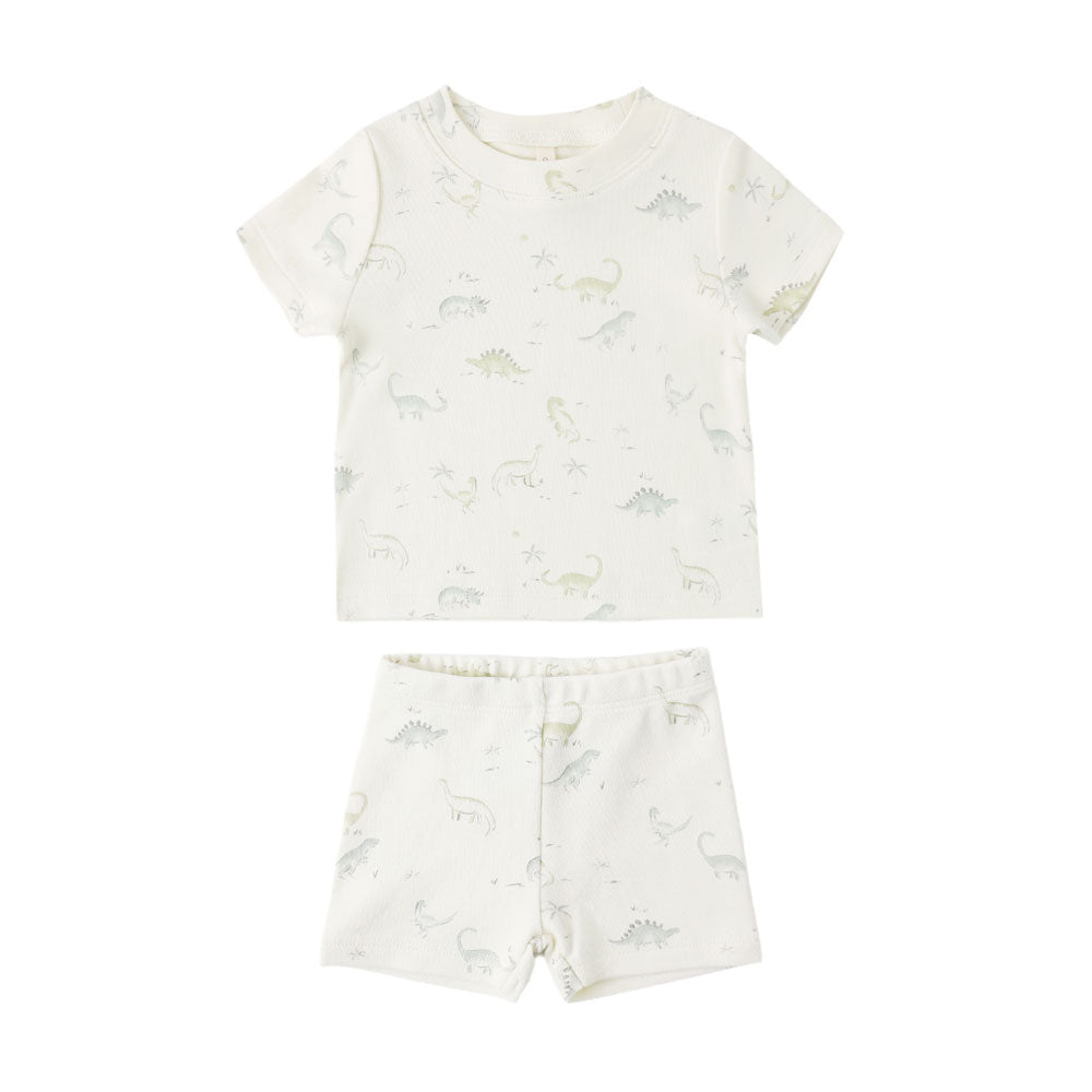 Quincy Mae Summer Pajama Set - Dinosaur