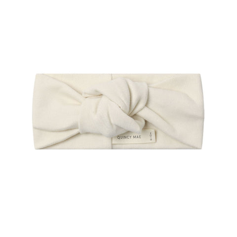 *Quincy Mae Pointelle Knotted Headband - Natural