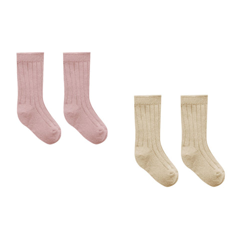 Quincy Mae Sock Set - Butterscotch, Mauve