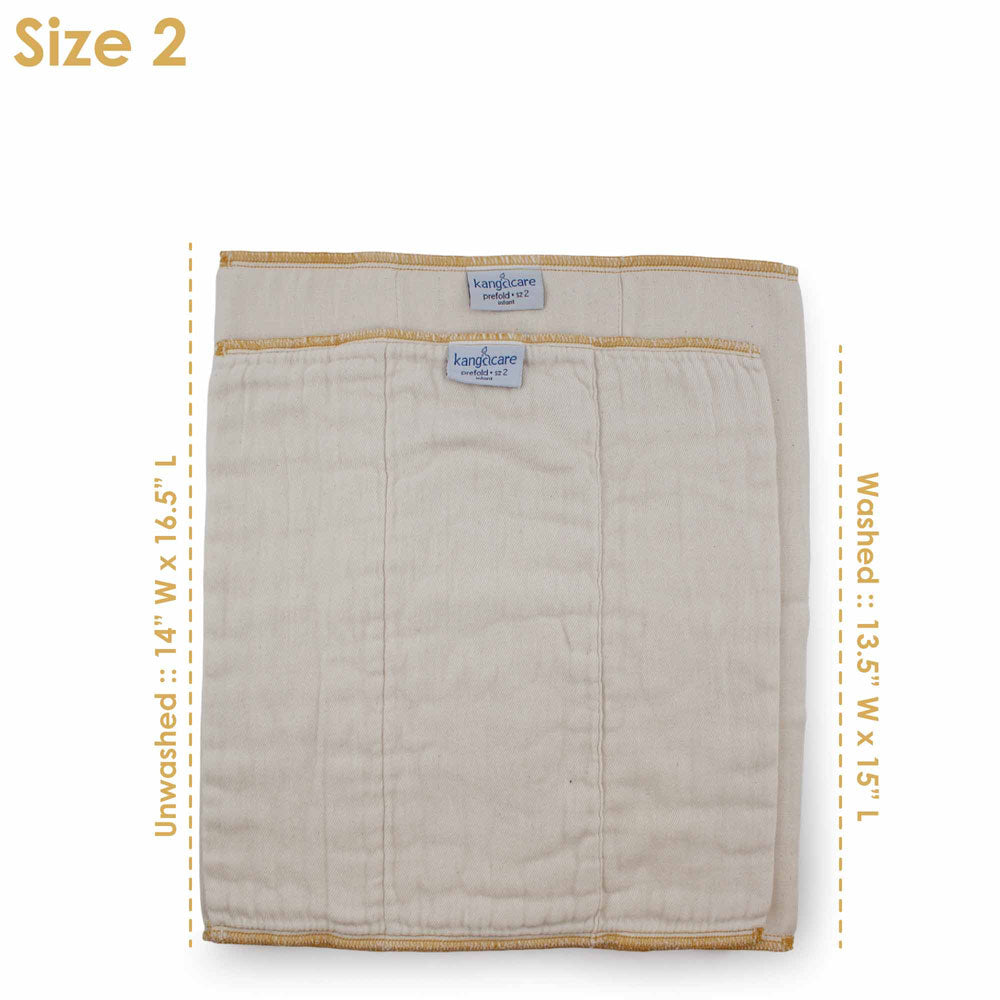 Kanga Care Unbleached Prefold Cloth Diapers (6 Pack)