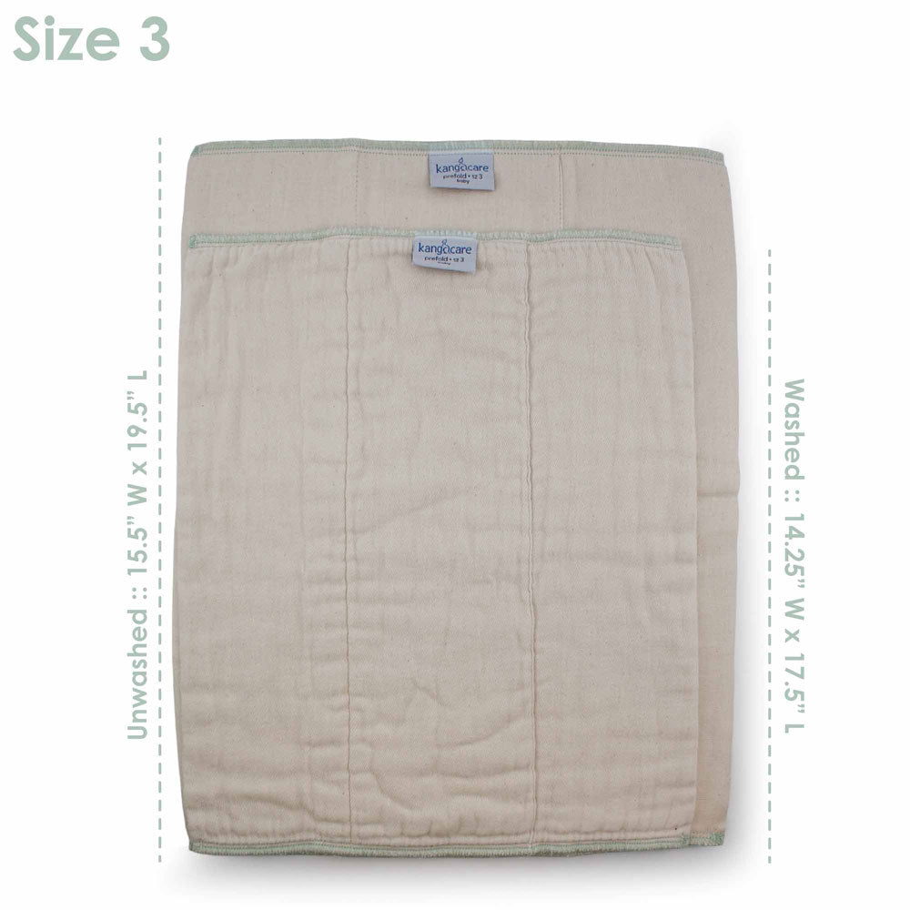 Kanga Care Unbleached Prefold Cloth Diapers (6 Pack)