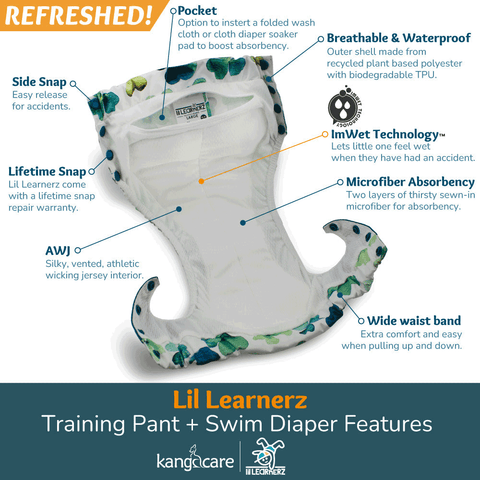 Kanga Care Lil Learnerz 2.0 Potty Training Pant & Swim Diaper