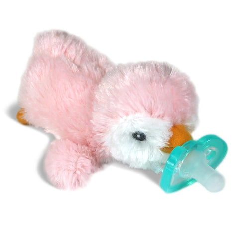 Pink Penguin RazBuddy Pacifier Holder Plush - Lagoon Baby + Toy Shoppe