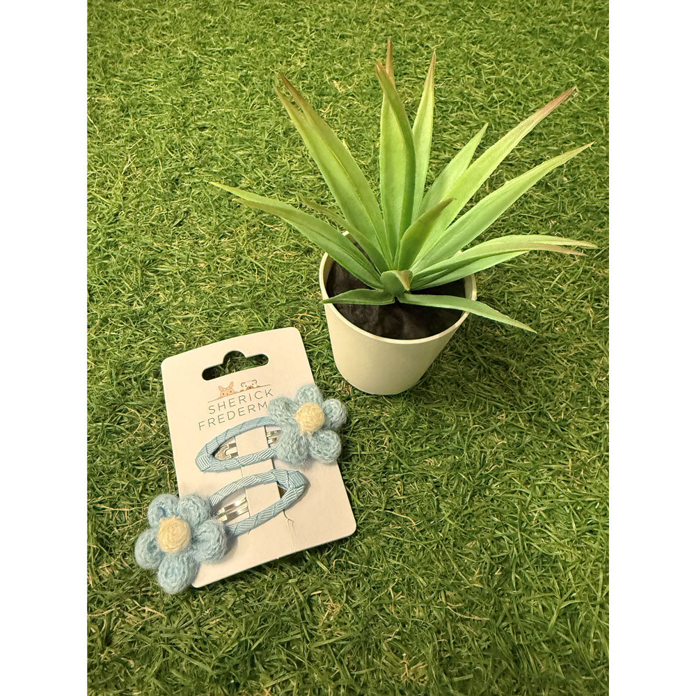 *Sherick Fredermen Blue 3D Flower Hair Clip (2 Pack)