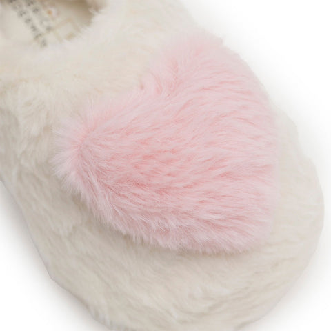 Sherick Fredermen 3D Heart Faux Fur Slippers
