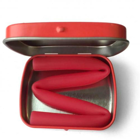 *Silikids Portable and Reusable Silicone Straw with Travel Tin
