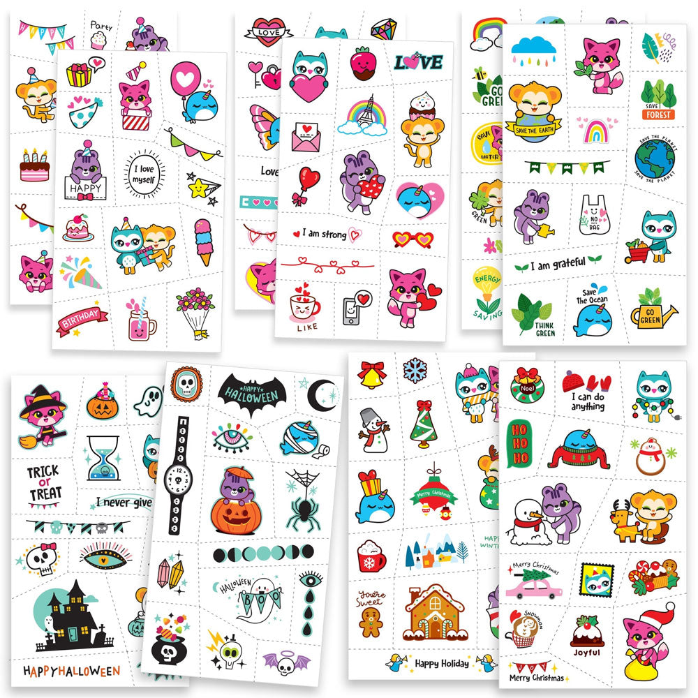 *Suyon Temporary Tattoos Holiday Pack