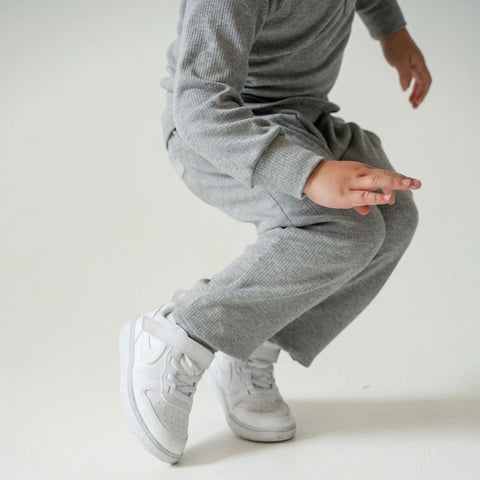 Swizz Ribbed Everyday Set - Dark Heather Grey