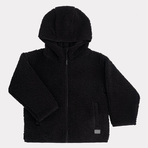 Swizz Sherpa Zip Up Jacket - Black