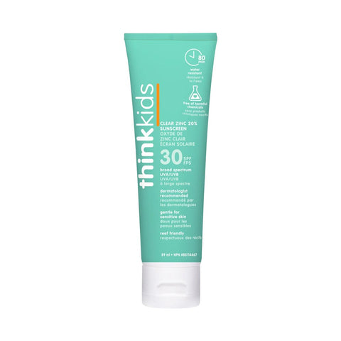*Thinksport Kids Clear Zinc Sunscreen SPF 30 - 3oz/89ml *exp: Mar/25*