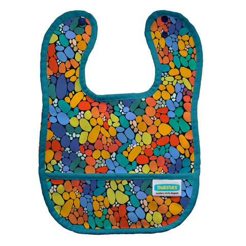 Stepping Stones Thirsties Bib - Lagoon Baby + Toy Shoppe