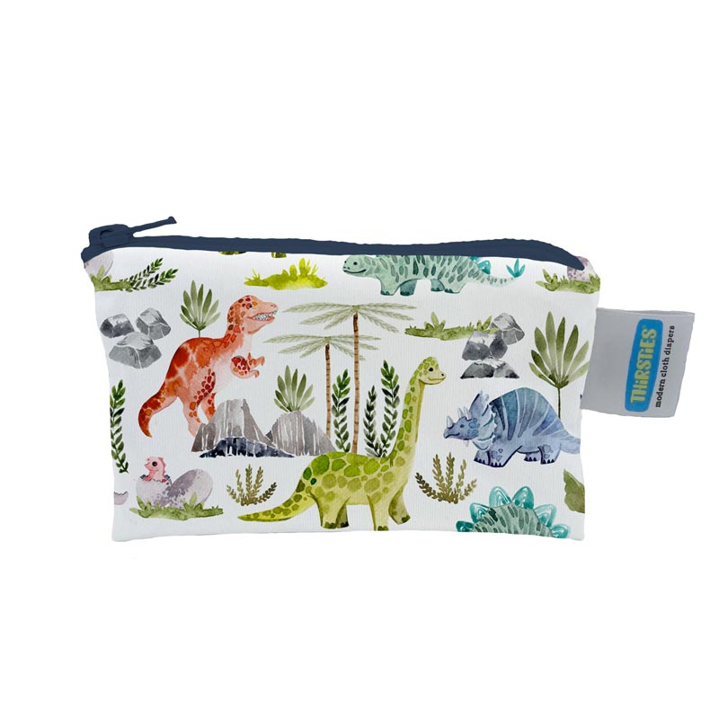 Dino-Rawr Thirsties Simple Pouch - Lagoon Baby + Toy Shoppe