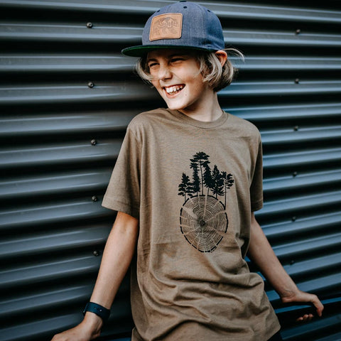 West Coast Karma Kids Tee - Brown Tree Round