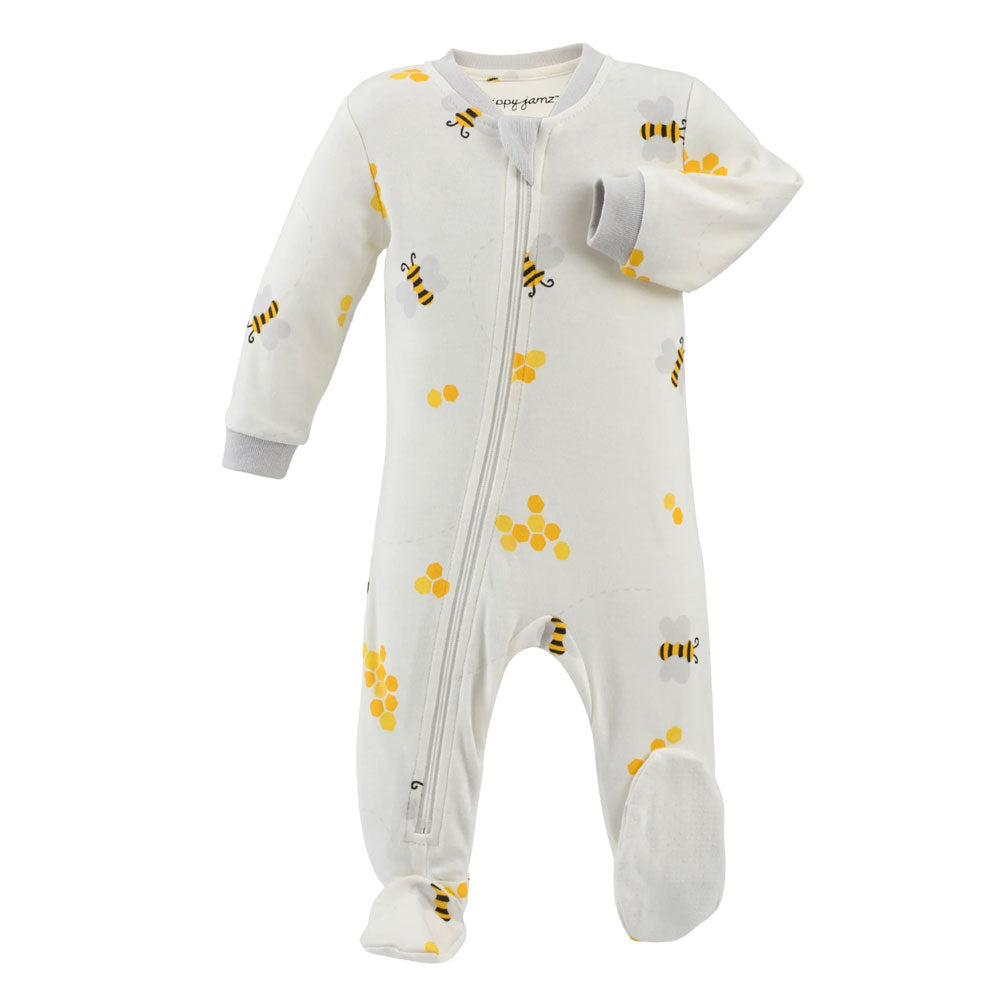 ZippyJamz Footie - Bee Happy