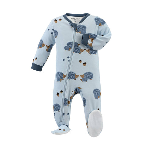 ZippyJamz Footie - Hedgehugs & Kisses (Blue)