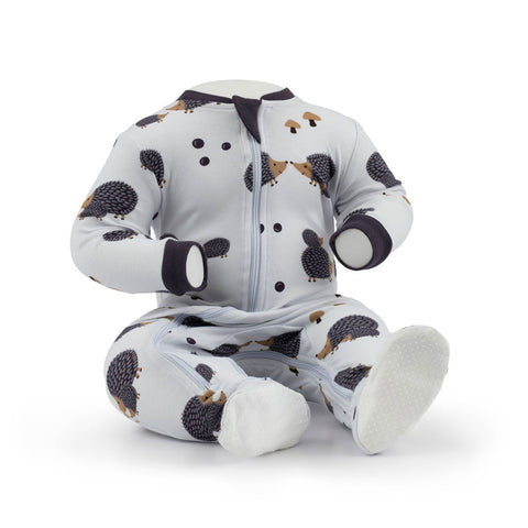 ZippyJamz Footie - Hedgehugs & Kisses (Purple)