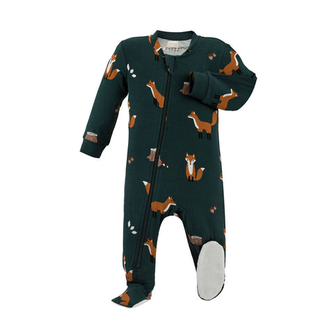 ZippyJamz Bamboo Footie - Outfoxed