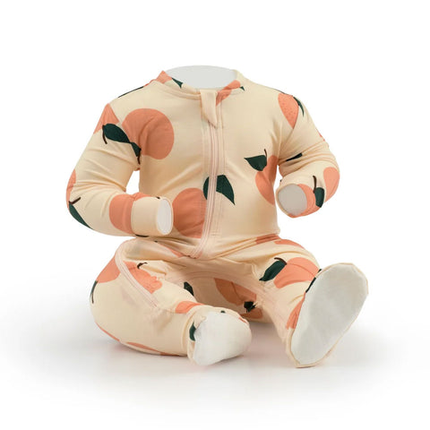 ZippyJamz Bamboo Footie - Peachy Keen