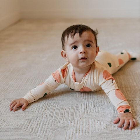 ZippyJamz Bamboo Footie - Peachy Keen