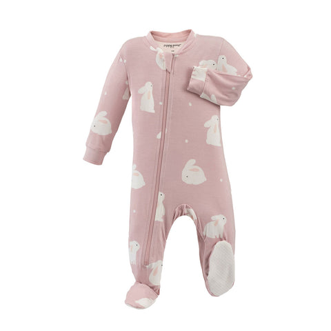 ZippyJamz Bamboo Footie - Some-Bunny Loves You