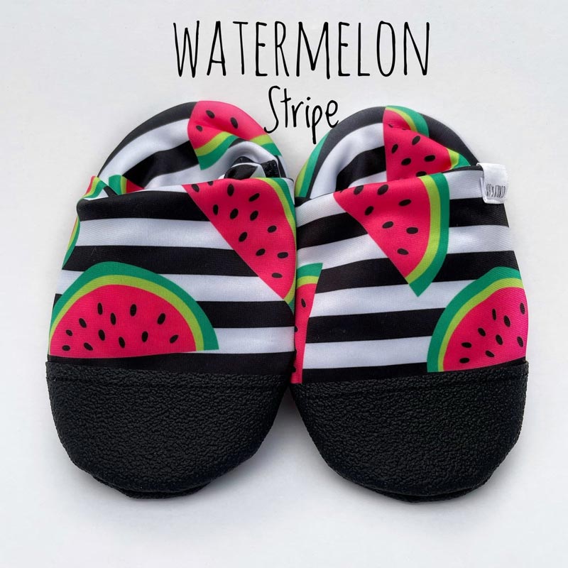 Curly & Gus Water Baby Shoes - Watermelon Stripe (Size 2/3t) *CLEARANCE*