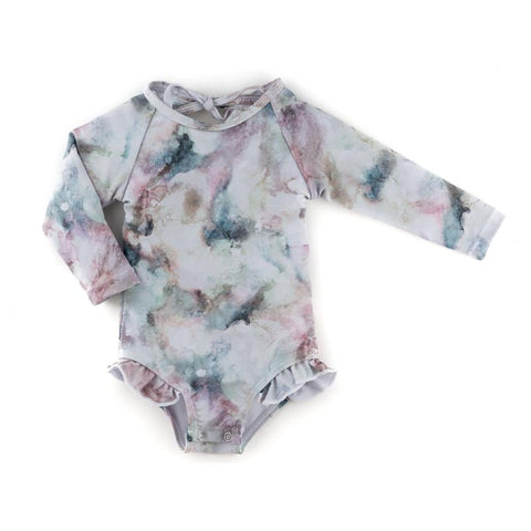Current Tyed Ruffle Rashguard Suit - The River (Size 0-6m) *CLEARANCE*