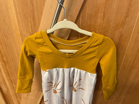 Gro by Zo Scooped Back Romper - White Suns *CLEARANCE*