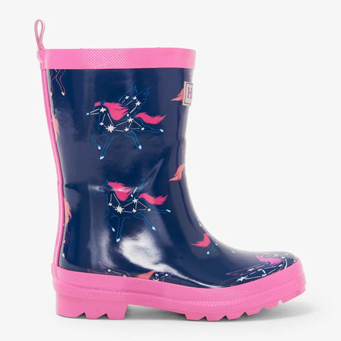 Hatley Shiny Rainboots - Pegasus Constellations